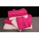 Eponge rose et blanche 500 g / m² 100 % coton