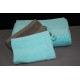 Eponge turquoise et taupe 500 g / m² 100 % coton